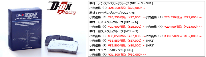 ゼロクロスブレーキパッドの紹介